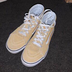 Vans Yellow and White Kids Shoes